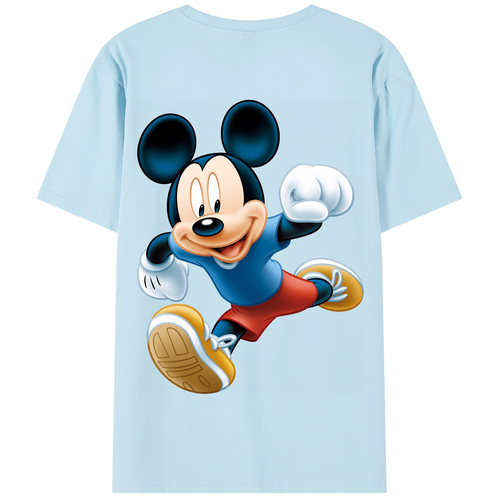 （画像用） ミッキーマウス Mickey Mouse 綿100％半袖Tシャツ（背面プリント）